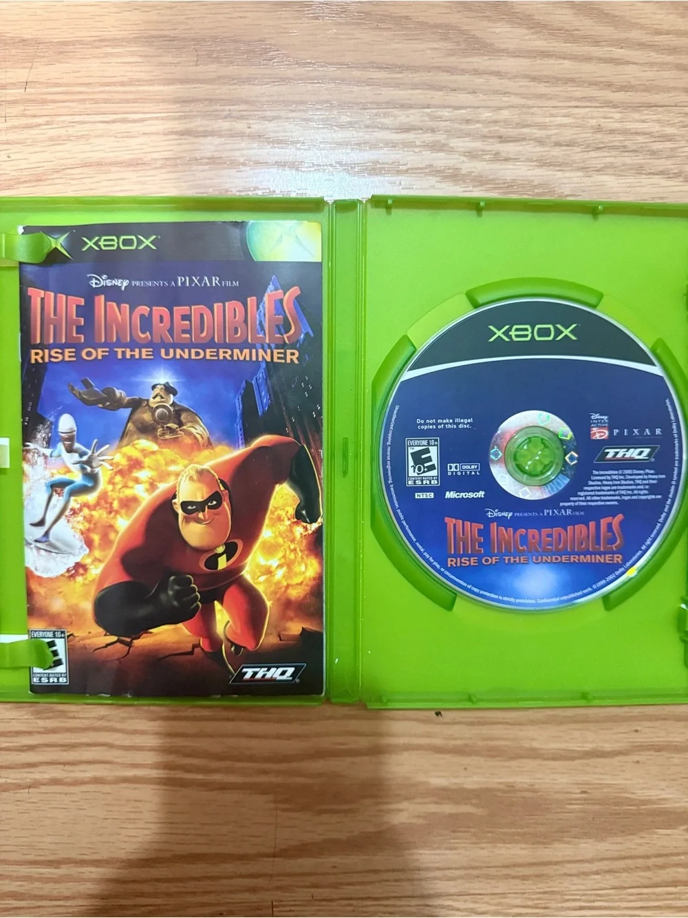 The Incredibles: Rise of the Underminer (Xbox) - Green Case
